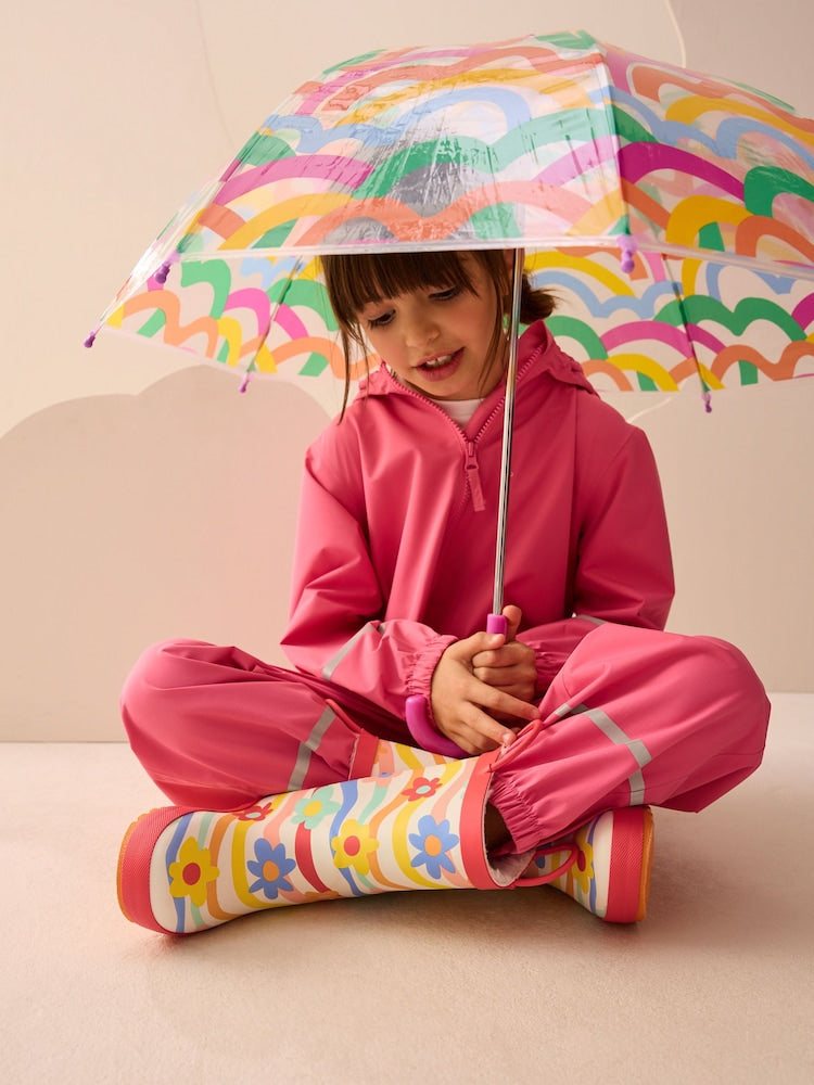 Multi Rainbow Handle Wellies