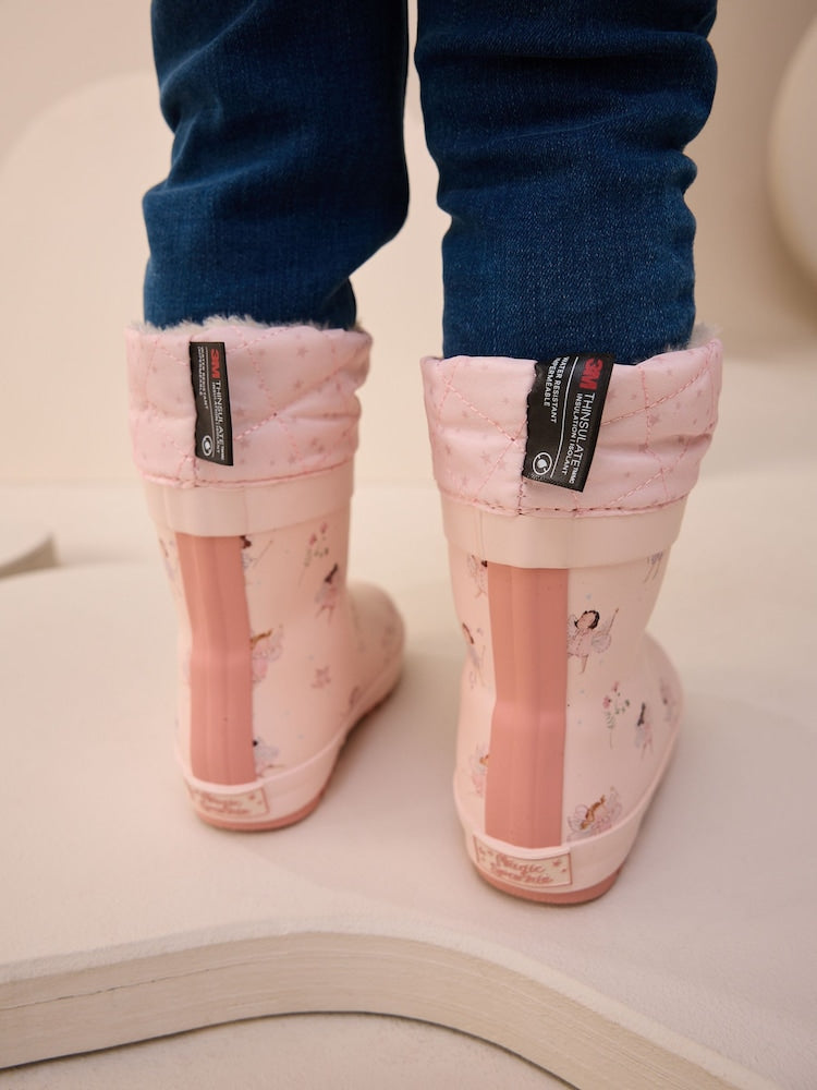 Fairy Pink Character Thinsulate Lined Cuff Wellies