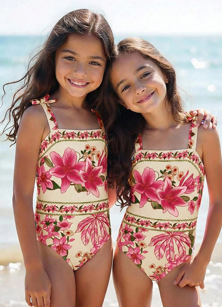 Palm Bloom Matching Swim Set