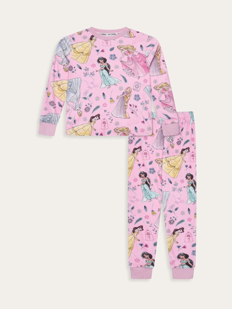Brand Threads Pink Disney Princess Fleece Pyjamas Set