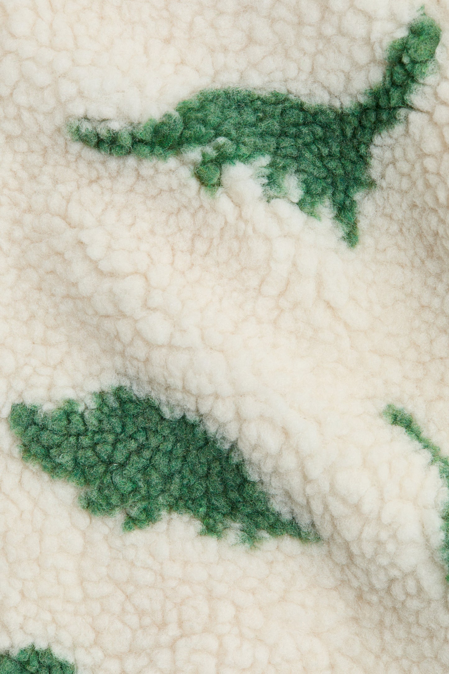 Green Dino Teddy Fleece Jacket