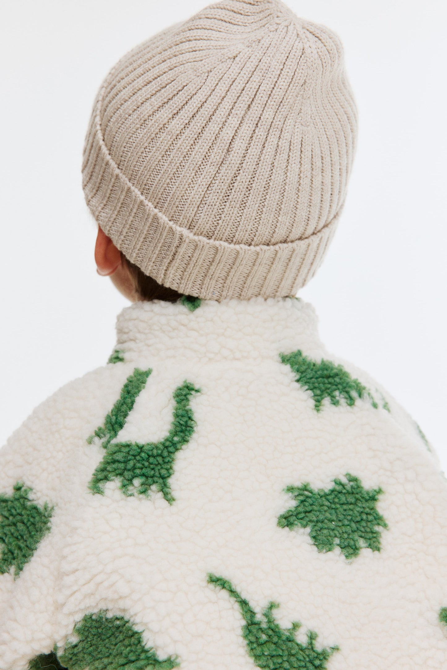 Green Dino Teddy Fleece Jacket