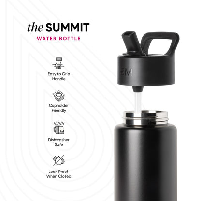 Summit Kids Water Bottle with Straw Lid, Book Club