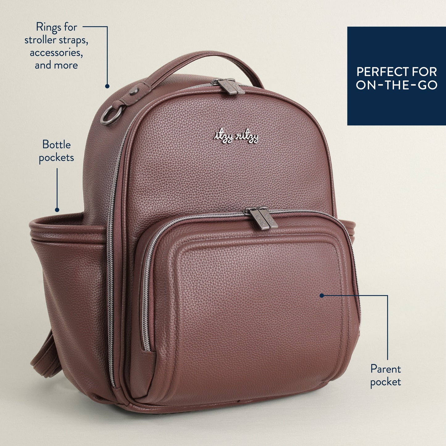 Espresso Itzy Mini Plus™ Diaper Bag Backpack