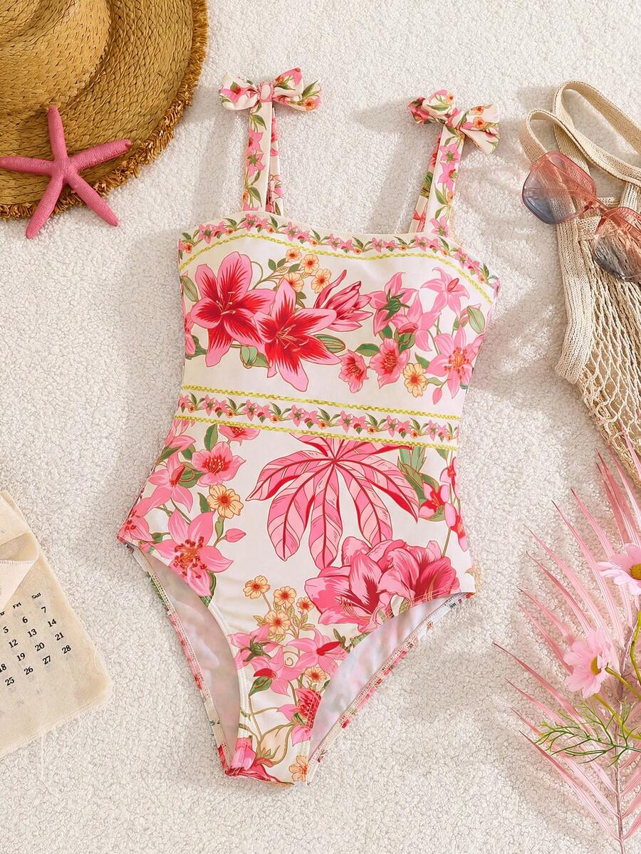 Palm Bloom Matching Swim Set