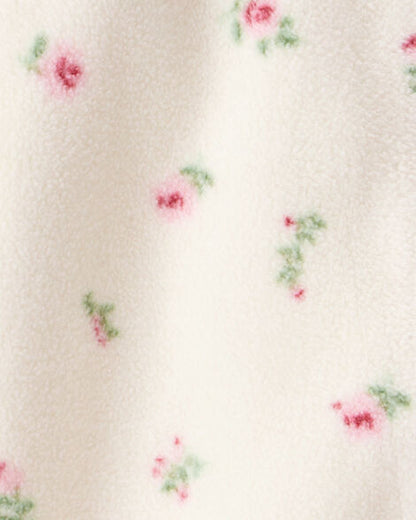 Baby Girl Recycled Microfleece Jumpsuit in Radiant Rose Print