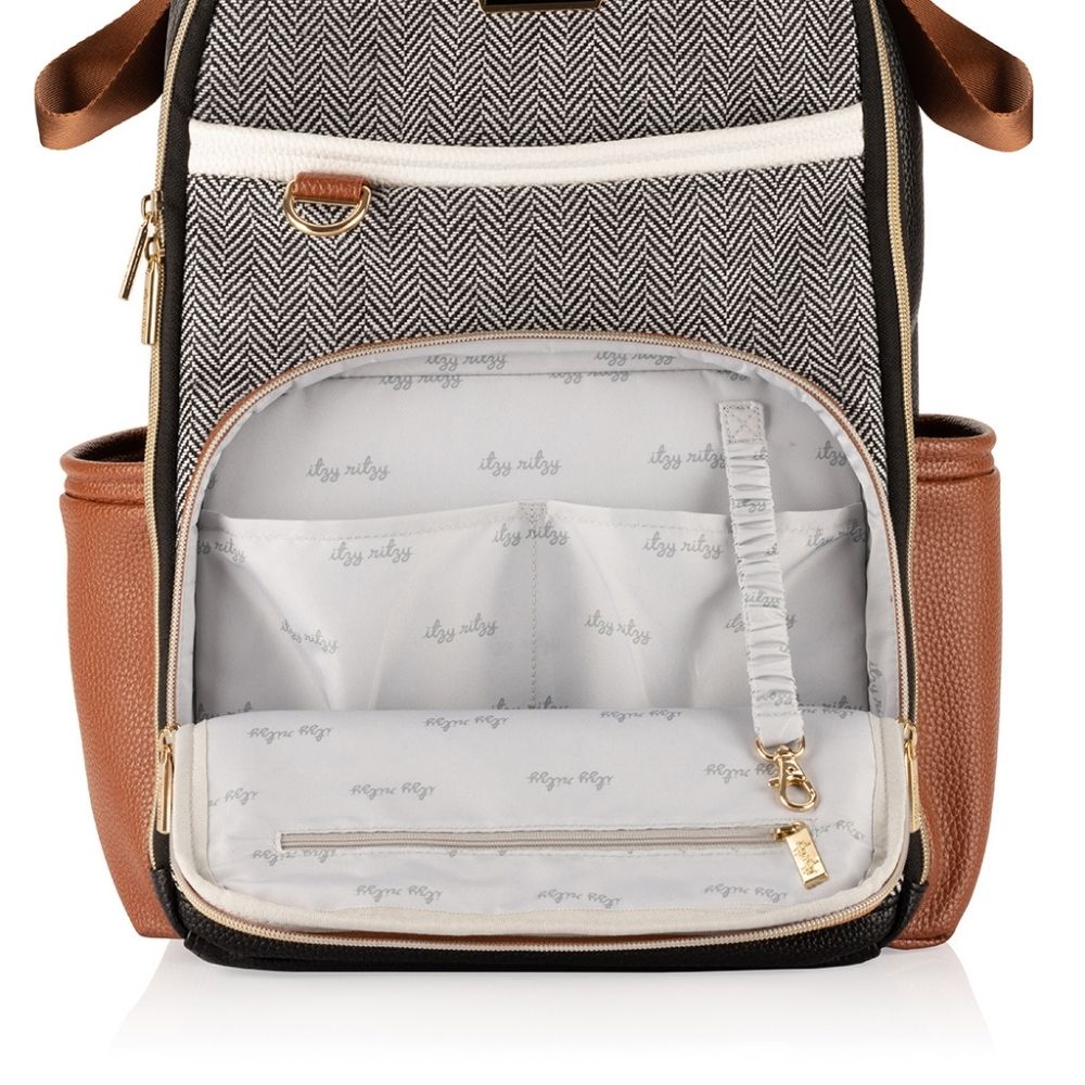 Boss Plus™ Large Diaper Bag Backpack - Coffee & Cream