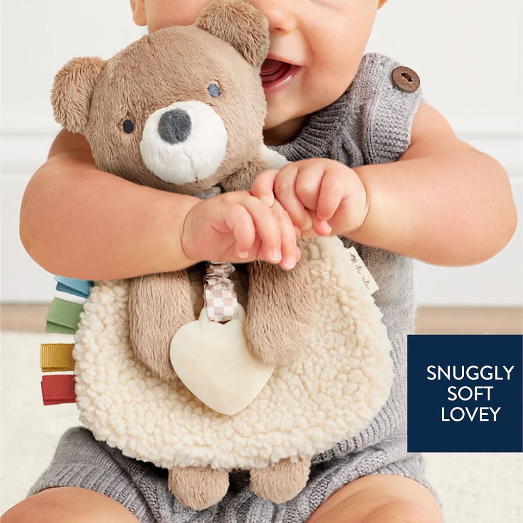 Itzy Lovey™ Plush and Teether Toy | Theo the Bear