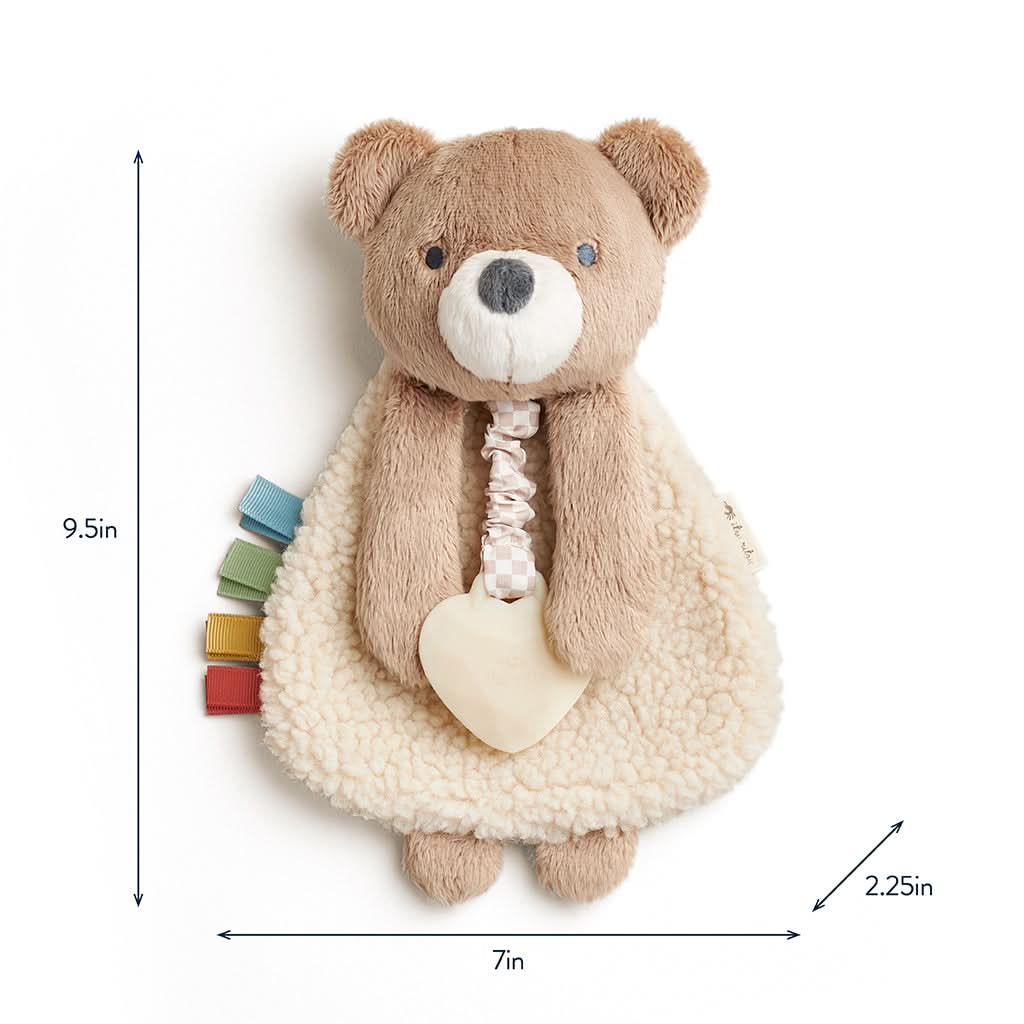 Itzy Lovey™ Plush and Teether Toy | Theo the Bear