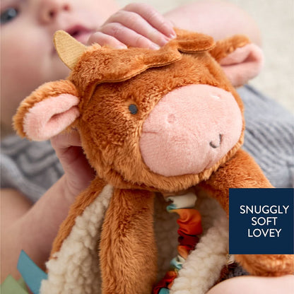 Itzy Lovey™ Plush and Teether Toy | Wyatt the Highland Cow