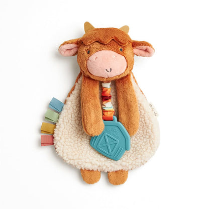 Itzy Lovey™ Plush and Teether Toy | Wyatt the Highland Cow