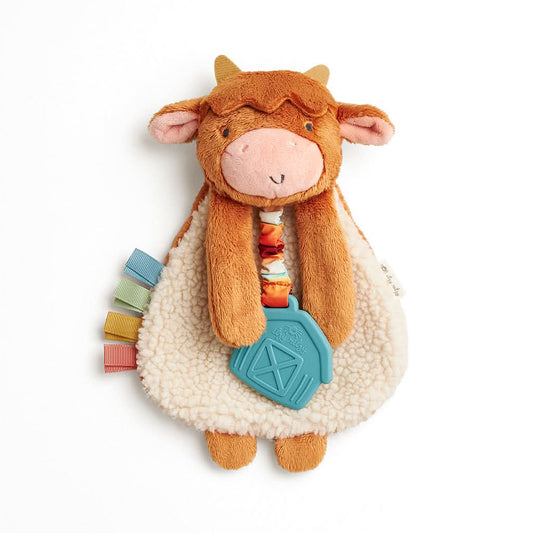 Itzy Lovey™ Plush and Teether Toy | Wyatt the Highland Cow