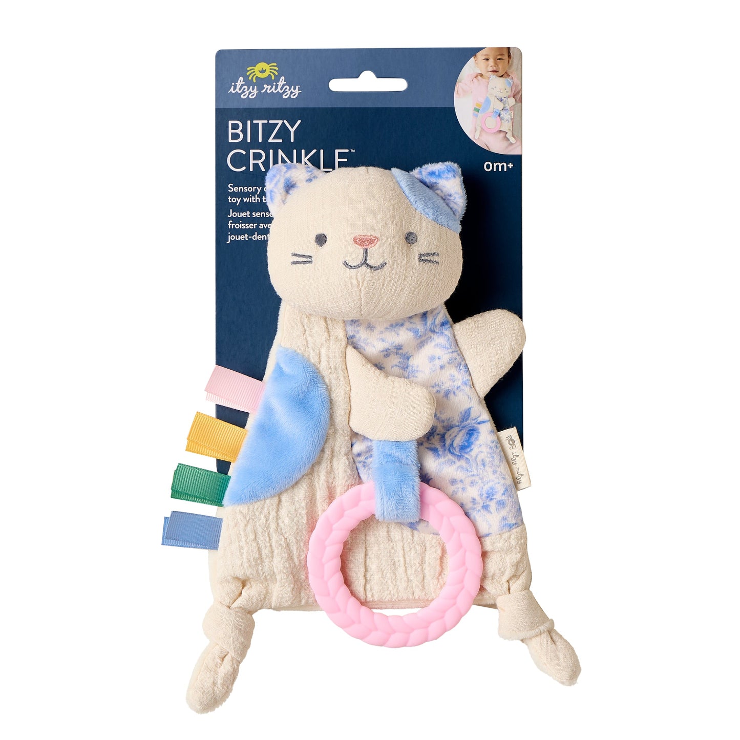 Bitzy Crinkle™ Sensory Crinkle Toy with Teether