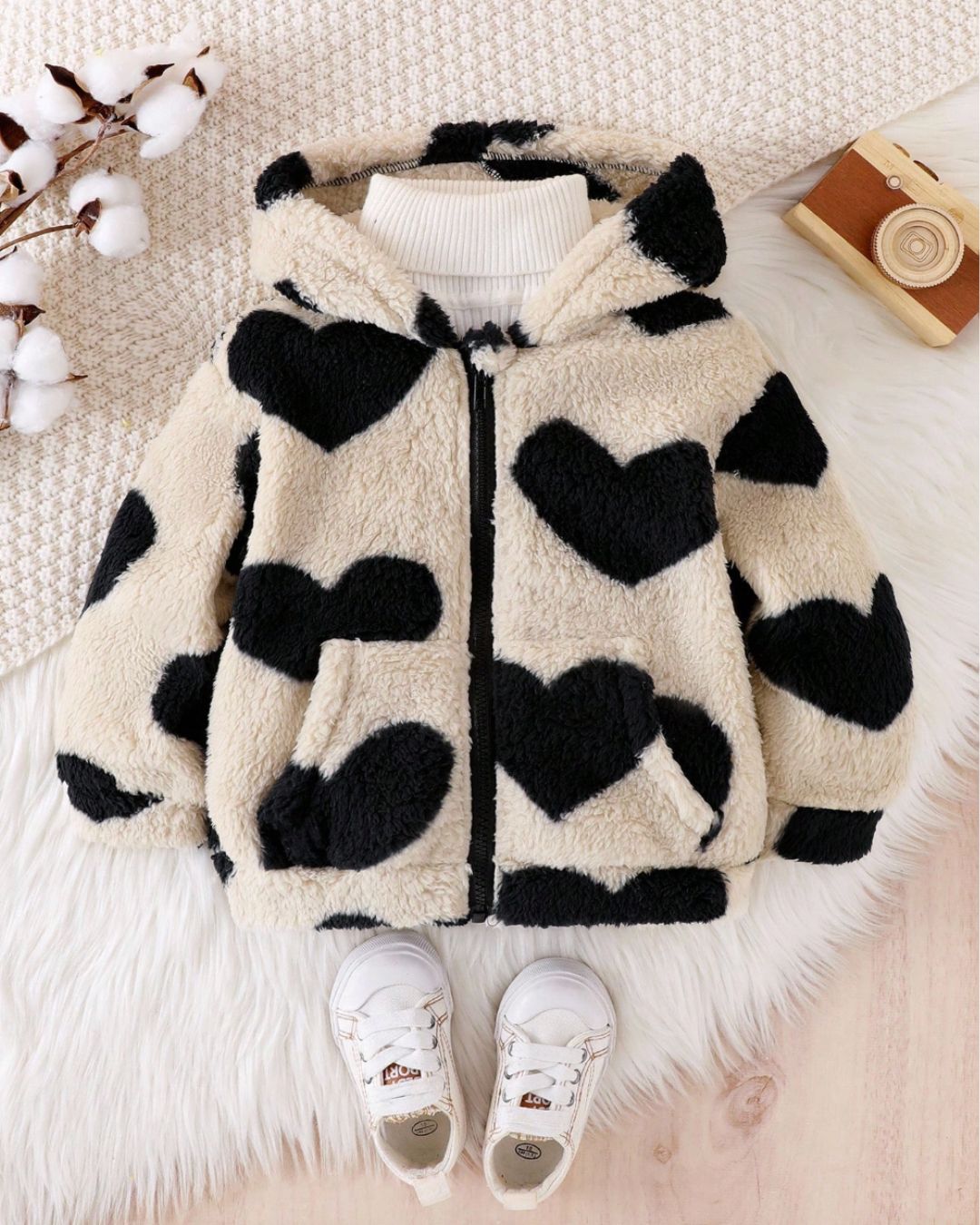 Cozy Hearts Sherpa Jacket