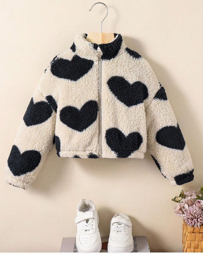 Cozy Hearts Sherpa Jacket