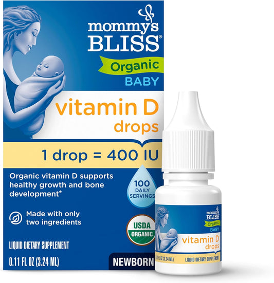 Mommy's Bliss Organic Drops No Artificial Color, Vitamin D