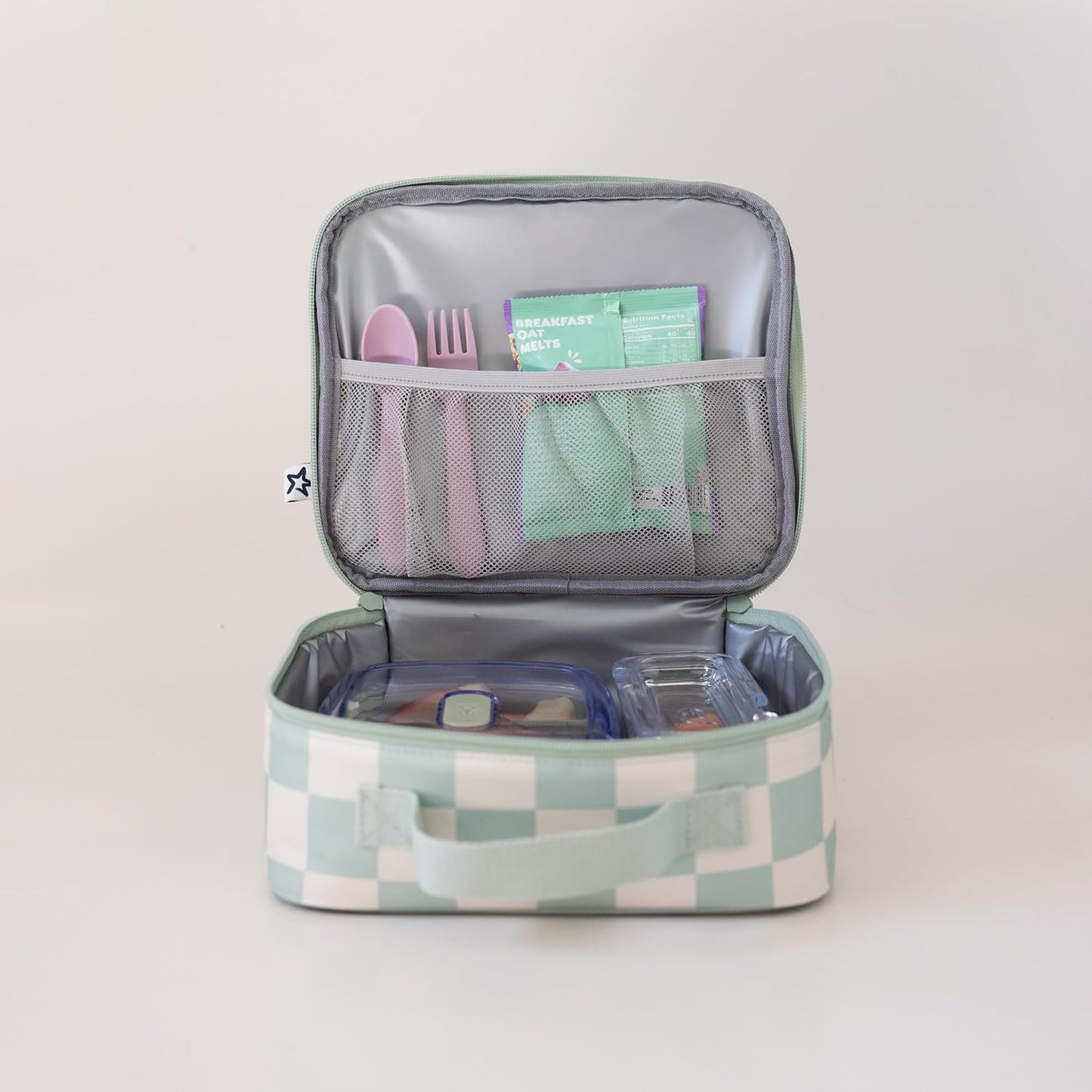 Tiny Twinkle Sage Checkers Lunch Bag
