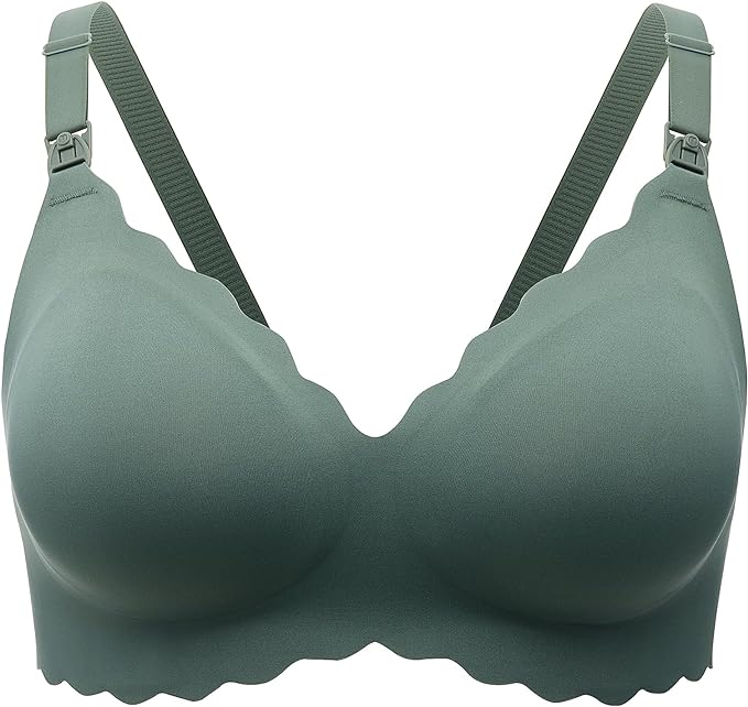 Jelly Strip - Seamless Floral Push up Nursing Bra, Oyster Pink