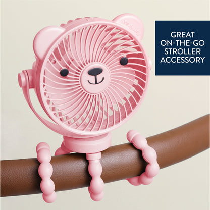 Itzy Breeze 3-Speed Stroller Fan | Pink