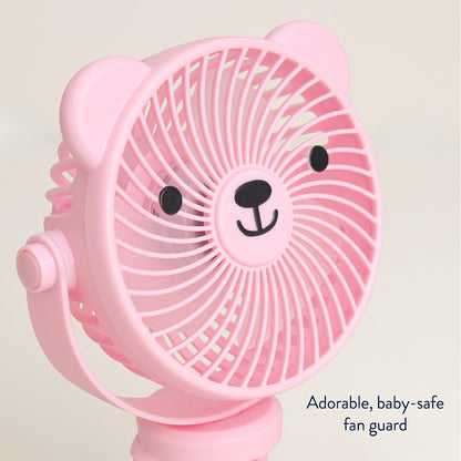 Itzy Breeze 3-Speed Stroller Fan | Pink