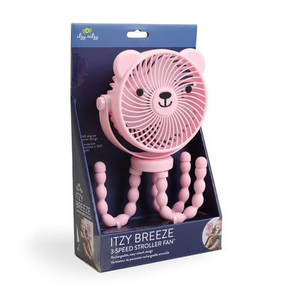 Itzy Breeze 3-Speed Stroller Fan | Pink