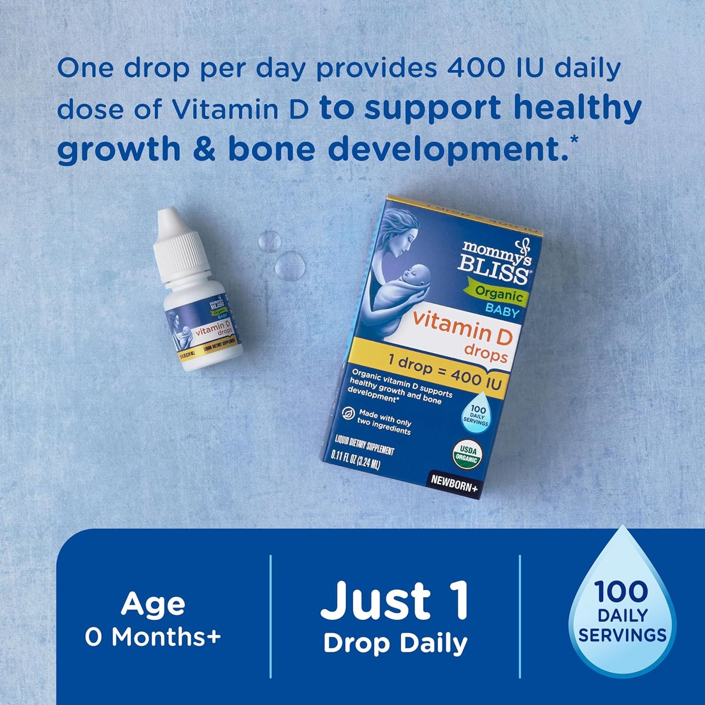 Mommy's Bliss Organic Drops No Artificial Color, Vitamin D