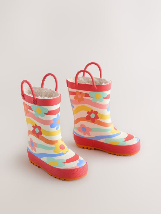 Multi Rainbow Handle Wellies