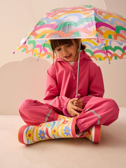 Multi Rainbow Handle Wellies