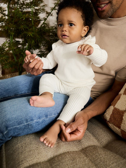 Cream Baby Knitted Jumper and Leggings Set 2 Piece (0mths-3yrs)