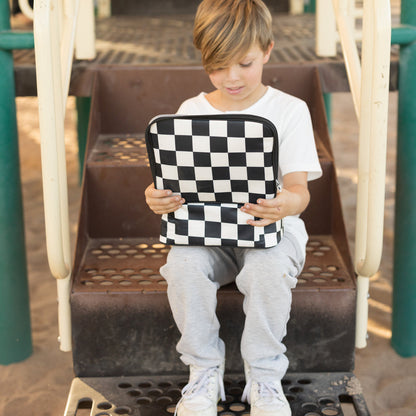 Tiny Twinkle Black Checkers Lunch Bag