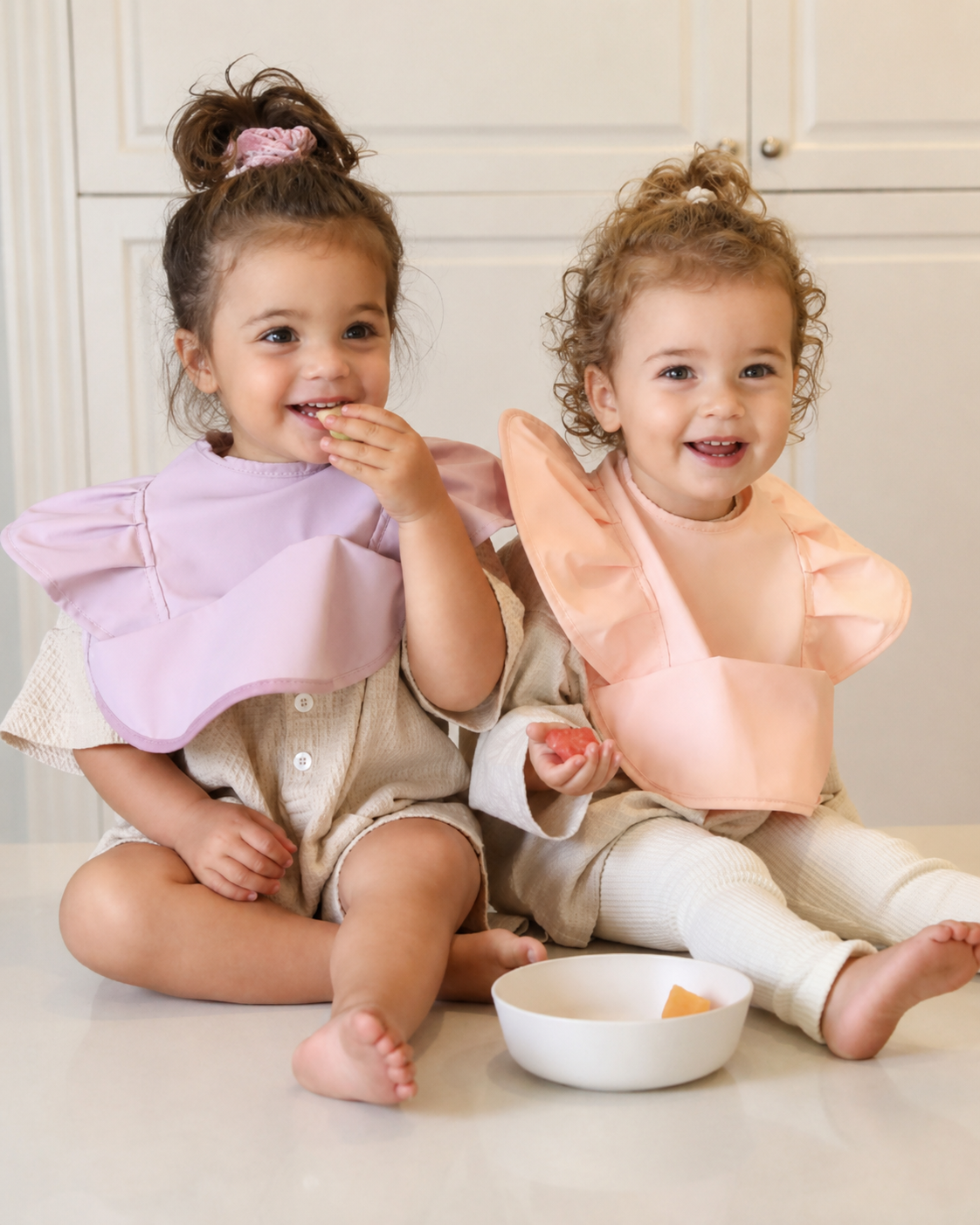 Waterproof Ruffle Bib Prima-Rose