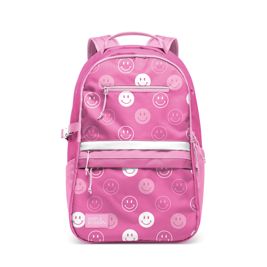 Ellis Backpack, Pink Happy Faces (6-8 years)