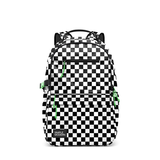 Ellis Backpack, Black and White Checkmate (6-8 years)