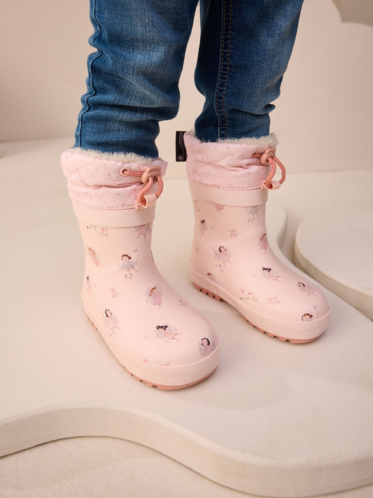 Fairy Pink Character Thinsulate Lined Cuff Wellies