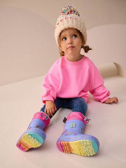 Purple Character Thinsulate Lined Cuff Wellies