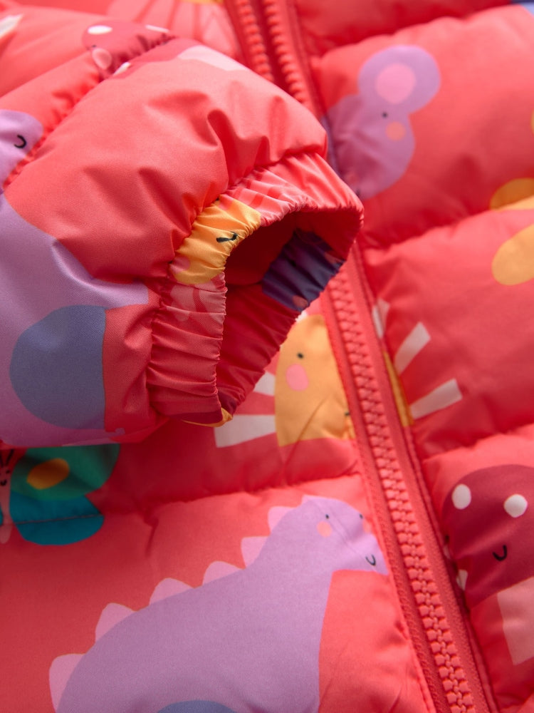 Navy Character Shower Resistant Fleece Lined Hooded Padded Coat (3mths-7yrs)