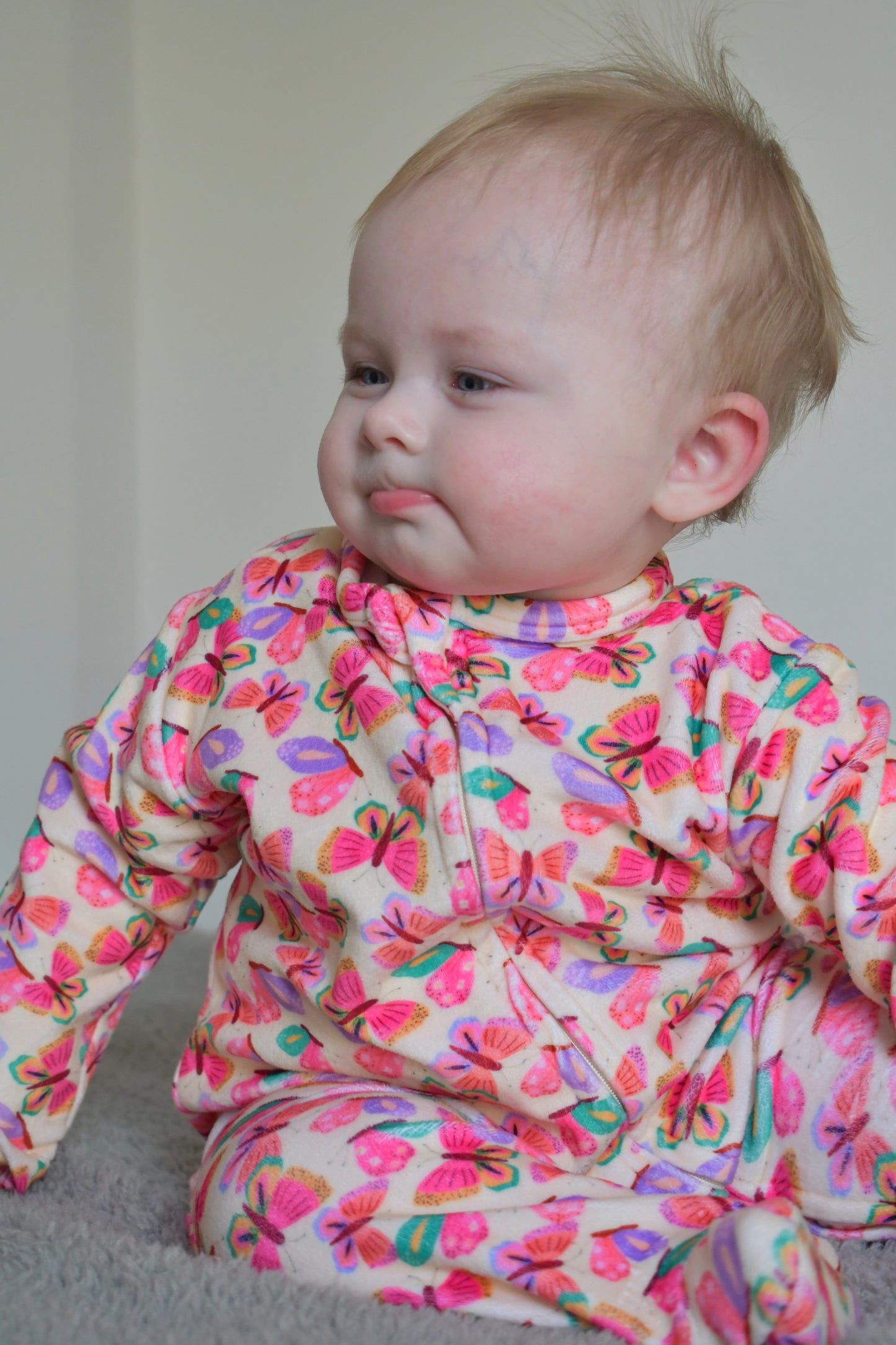 Butterfly Effect 2-way zipper Fleece Onesie