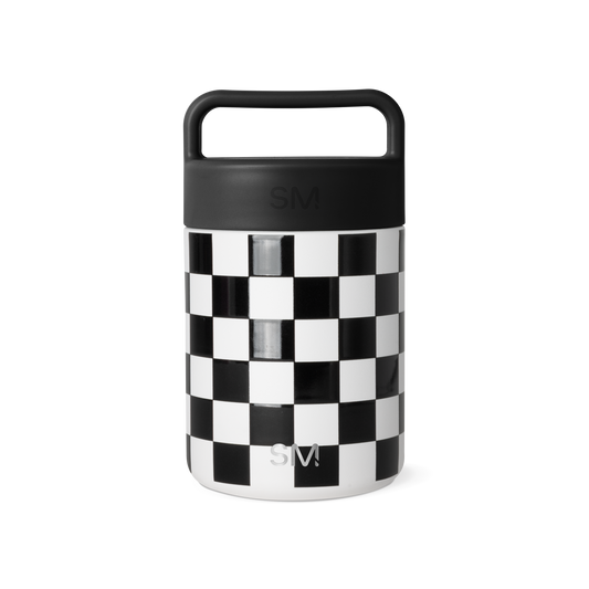 Black and White Checkmate Food Jar