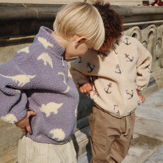 Sherpa Grey Dino Fleece Jacket