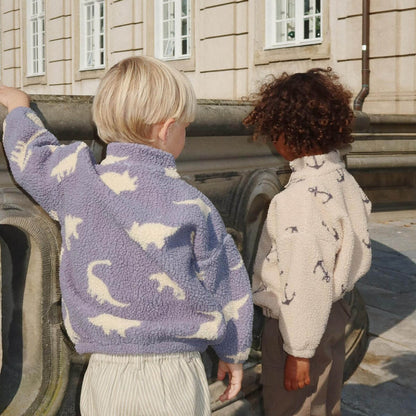 Sherpa Grey Dino Fleece Jacket