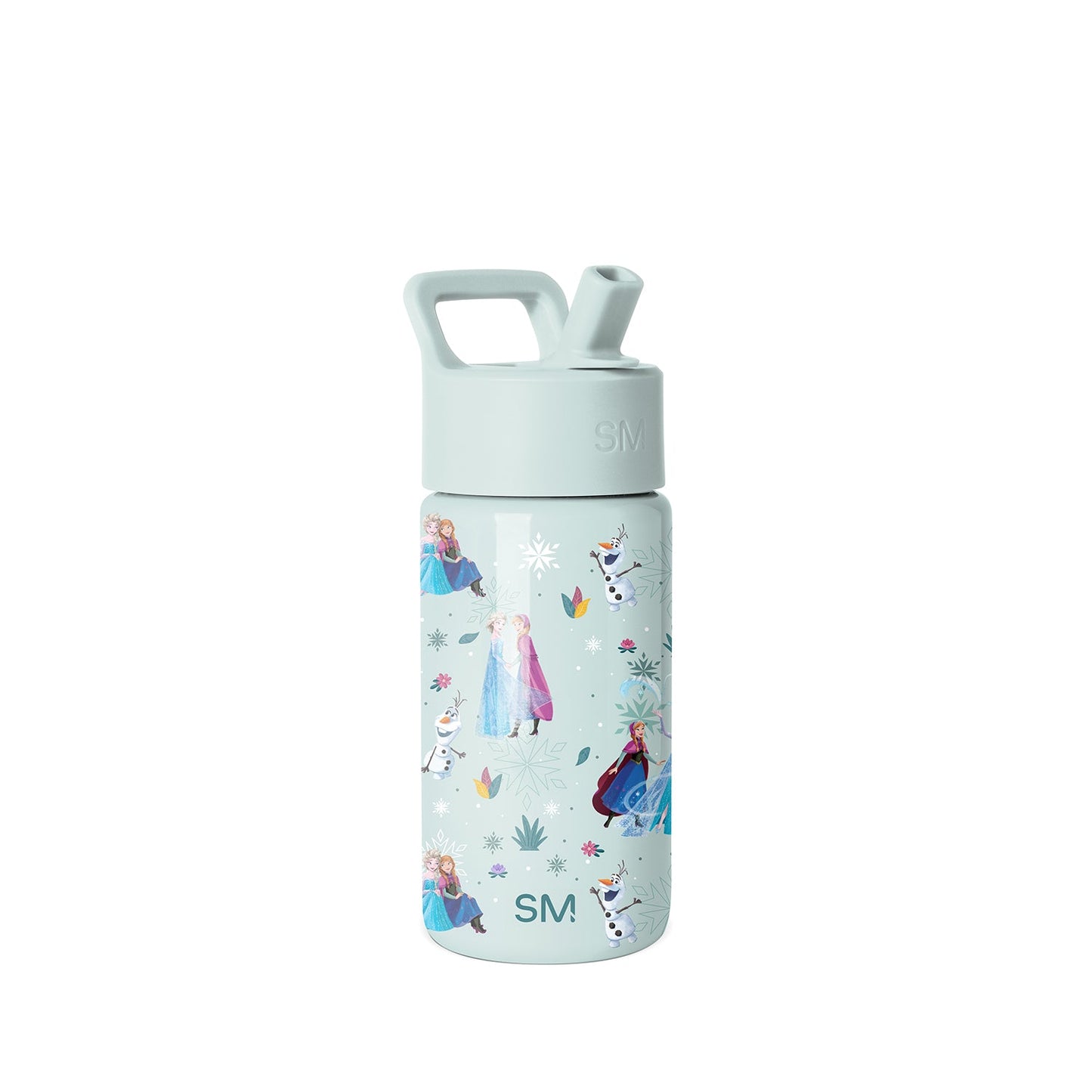Summit Kids Water Bottle with Straw Lid, Frozen Swirls