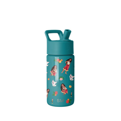 Summit Kids Water Bottle with Straw Lid, Moana Oceana