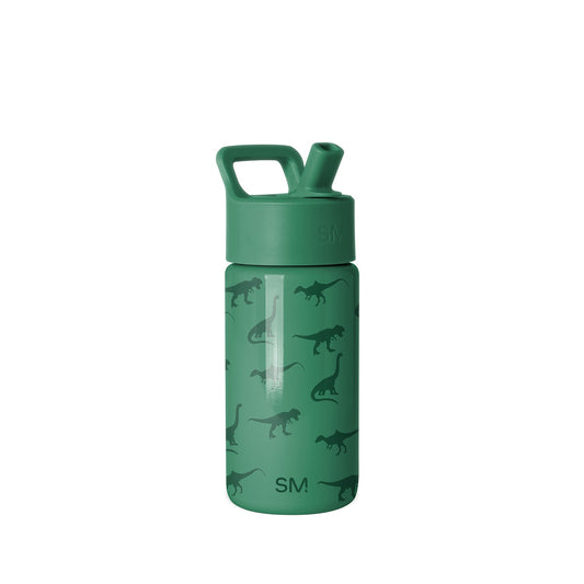 Summit Kids Water Bottle with Straw Lid, Dino World