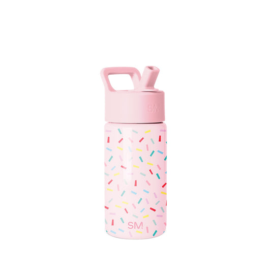 Summit Kids Water Bottle with Straw Lid, Confetti