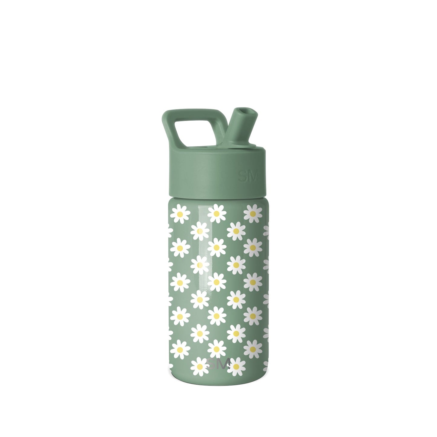 Summit Kids Water Bottle with Straw Lid, Sage Florals