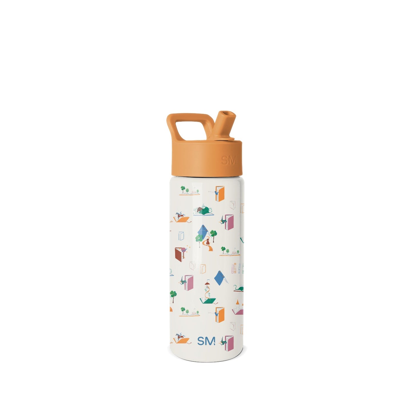 Summit Kids Water Bottle with Straw Lid, Book Club