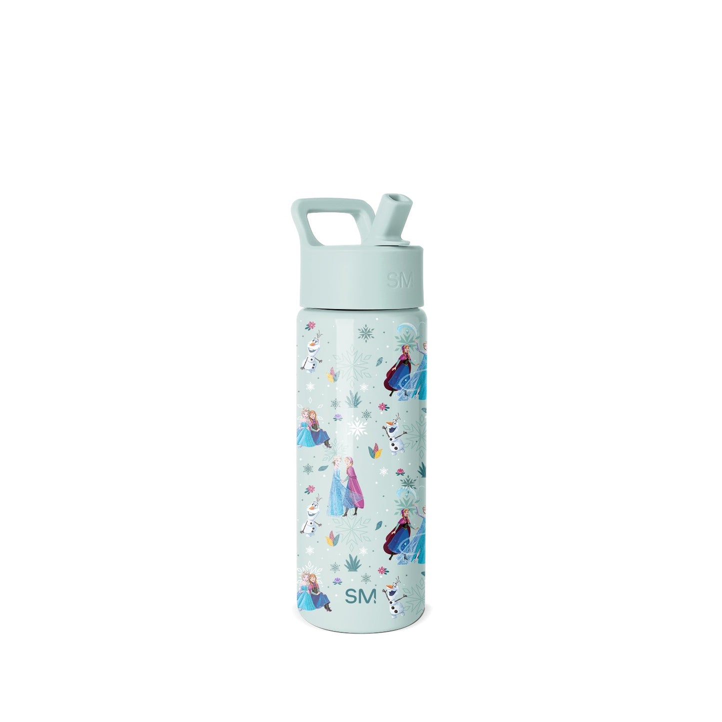 Summit Kids Water Bottle with Straw Lid, Frozen Swirls