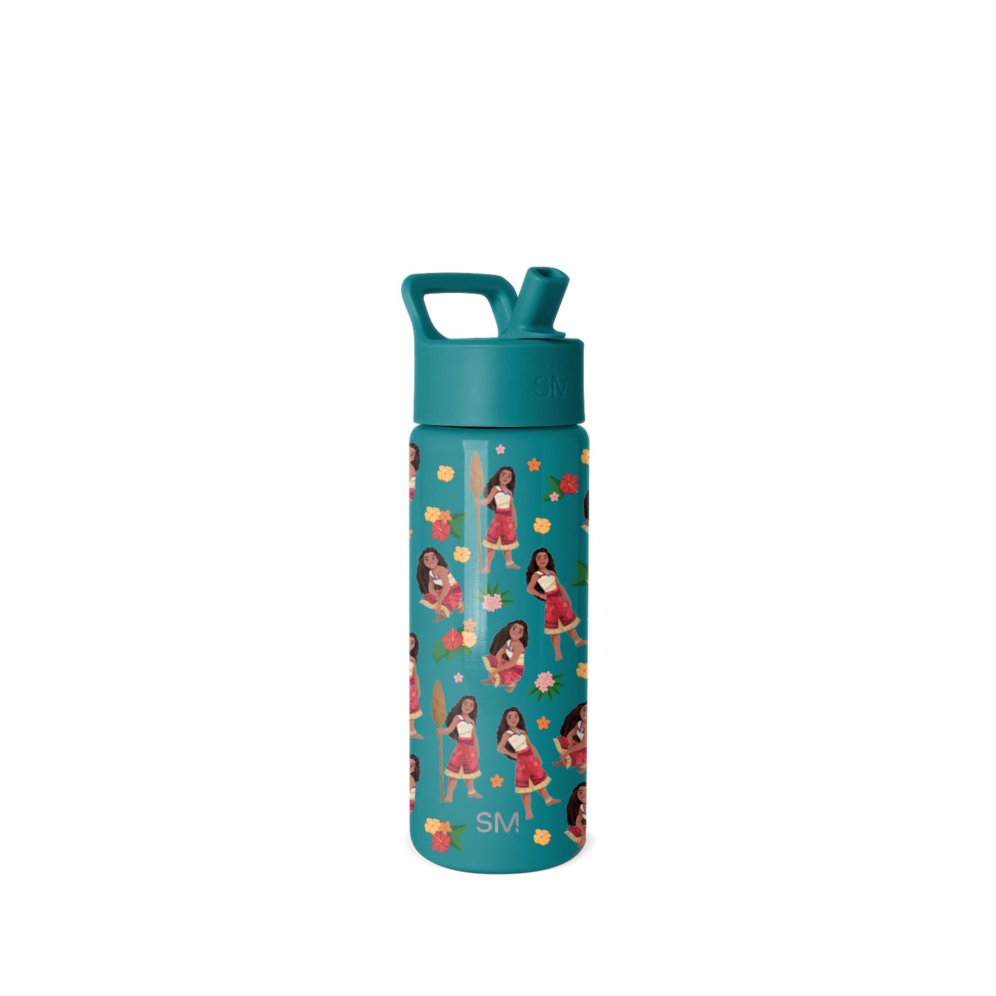Summit Kids Water Bottle with Straw Lid, Moana Oceana
