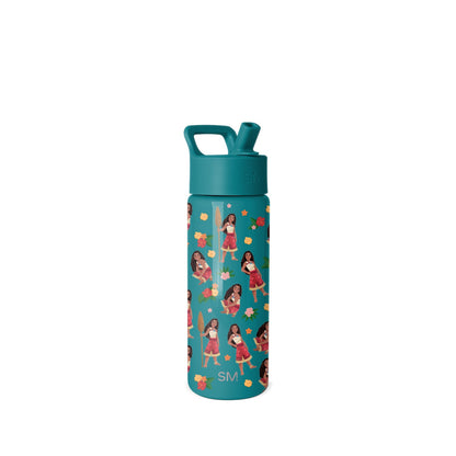 Summit Kids Water Bottle with Straw Lid, Moana Oceana