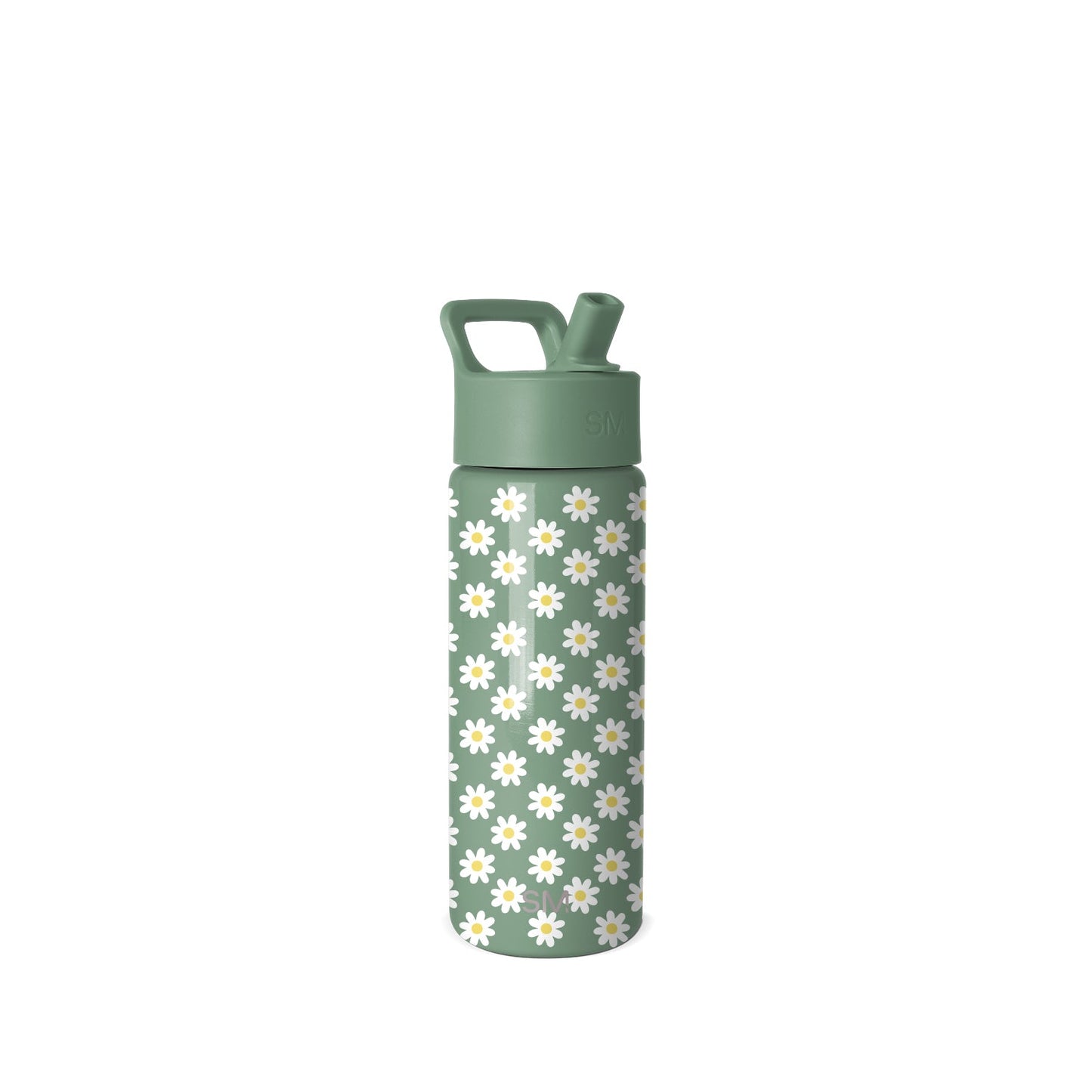Summit Kids Water Bottle with Straw Lid, Sage Florals